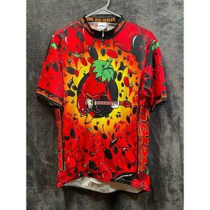 Rare and Rad Voler Cycling Racing Jersey Salsa/Pepper Graphics Full Zip XL